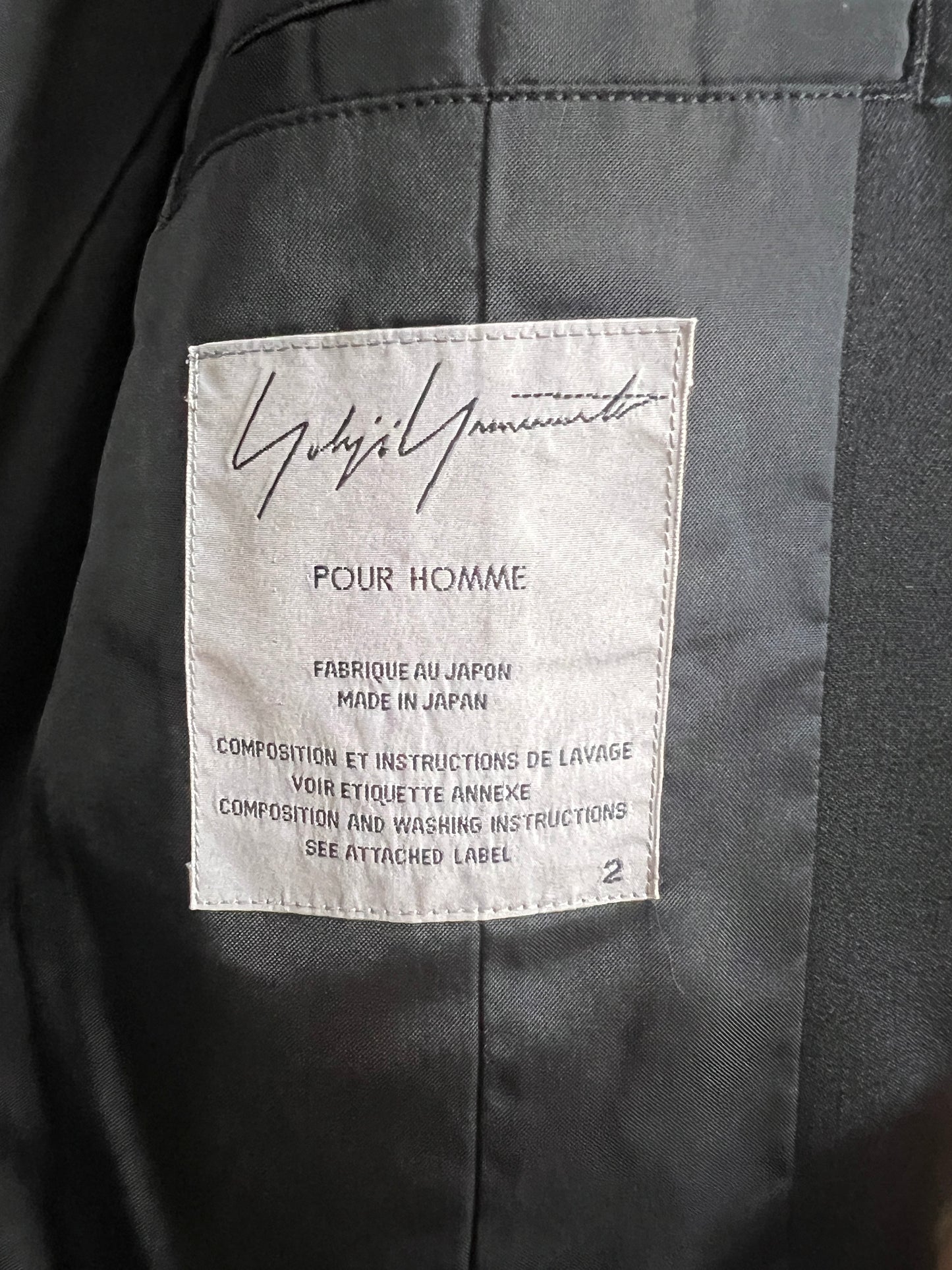 Yohji yamamoto POUR HOMME