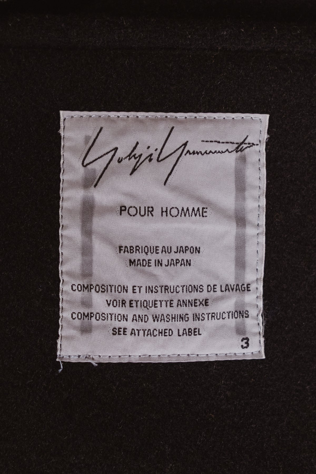 Yohji Yamamoto POUR HOMME